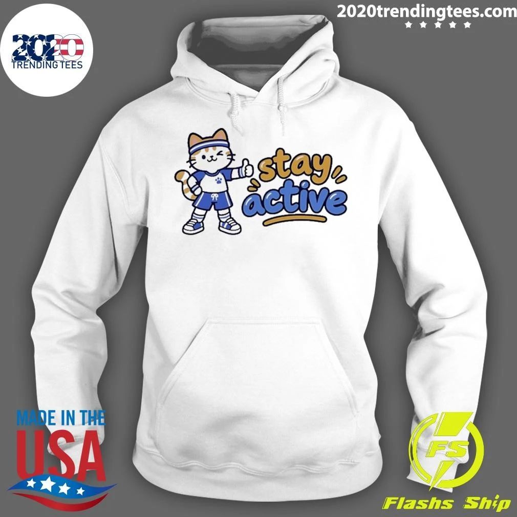 Stay Active Cat Exercise Motivation Shirt