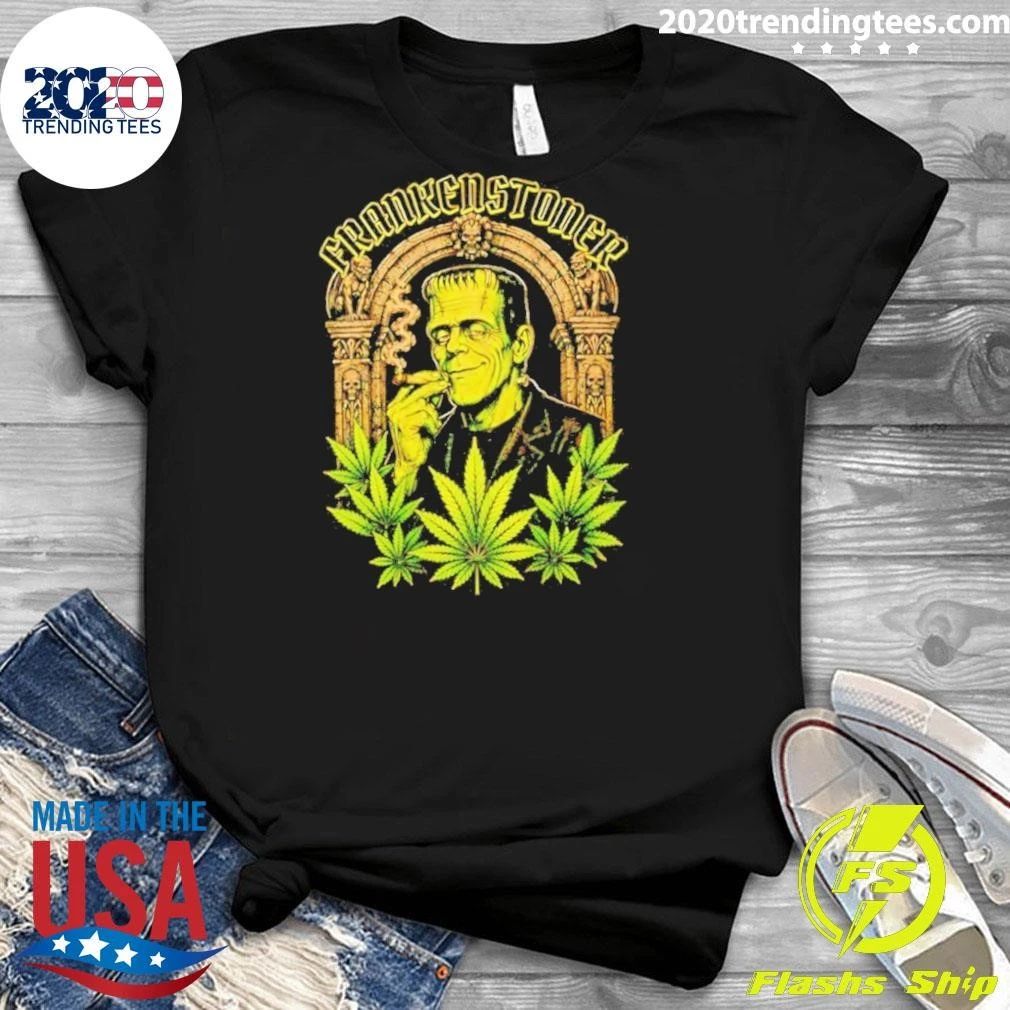 Frankenstoner Frankenstein Smoking Marijuana Shirt