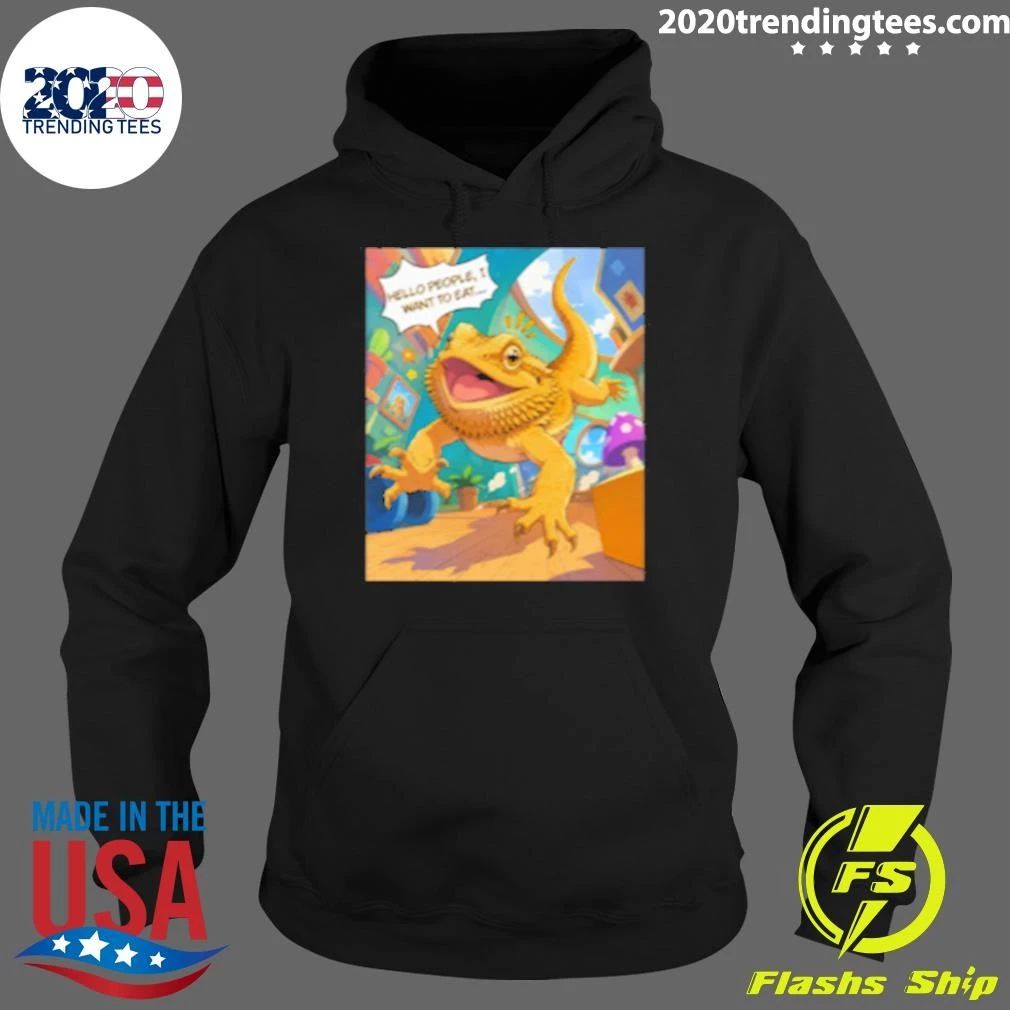 Bearded Dragon Hello People, I Want To Eat Shirt