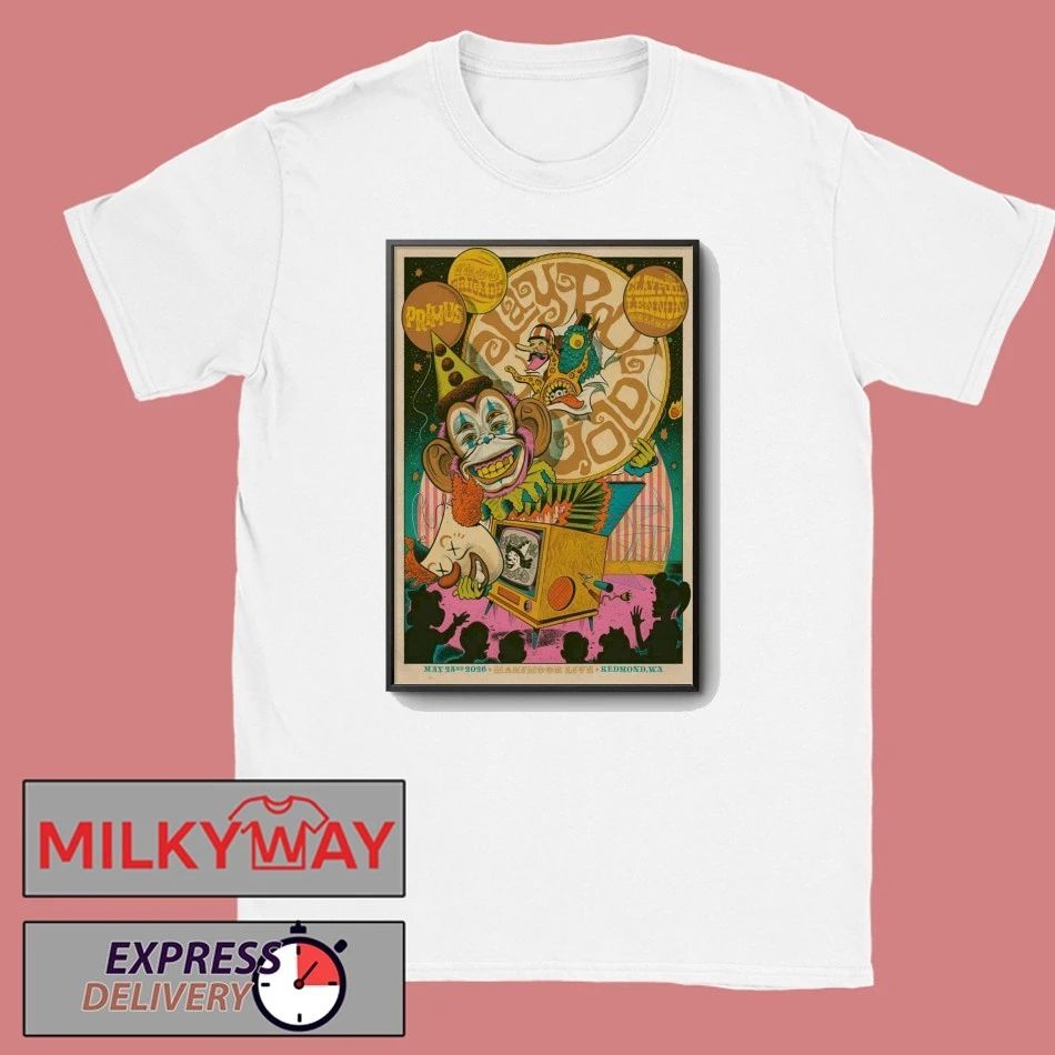 Primus Claypool Gold Tour May 23 2026 Redmond WA Poster shirt