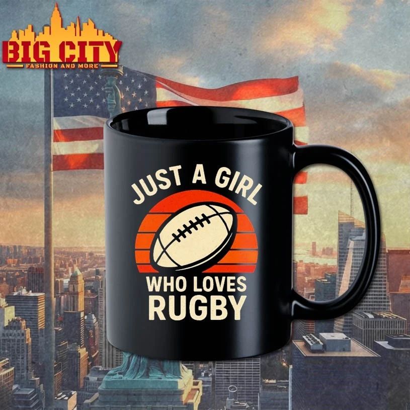 Just A Girl Who Loves Rugby Vintage Sunset t-shirt