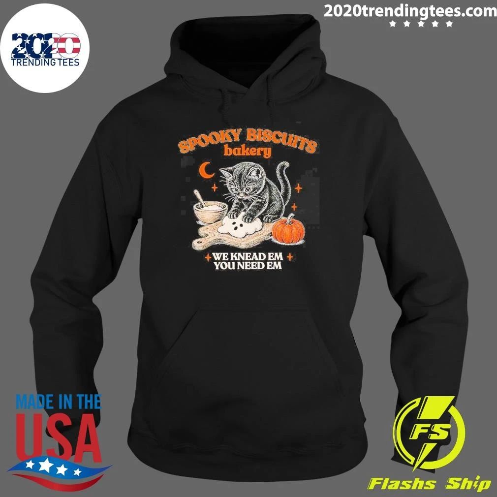 Cat Spooky Biscuits Bakery We Knead Em You Need Em Shirt