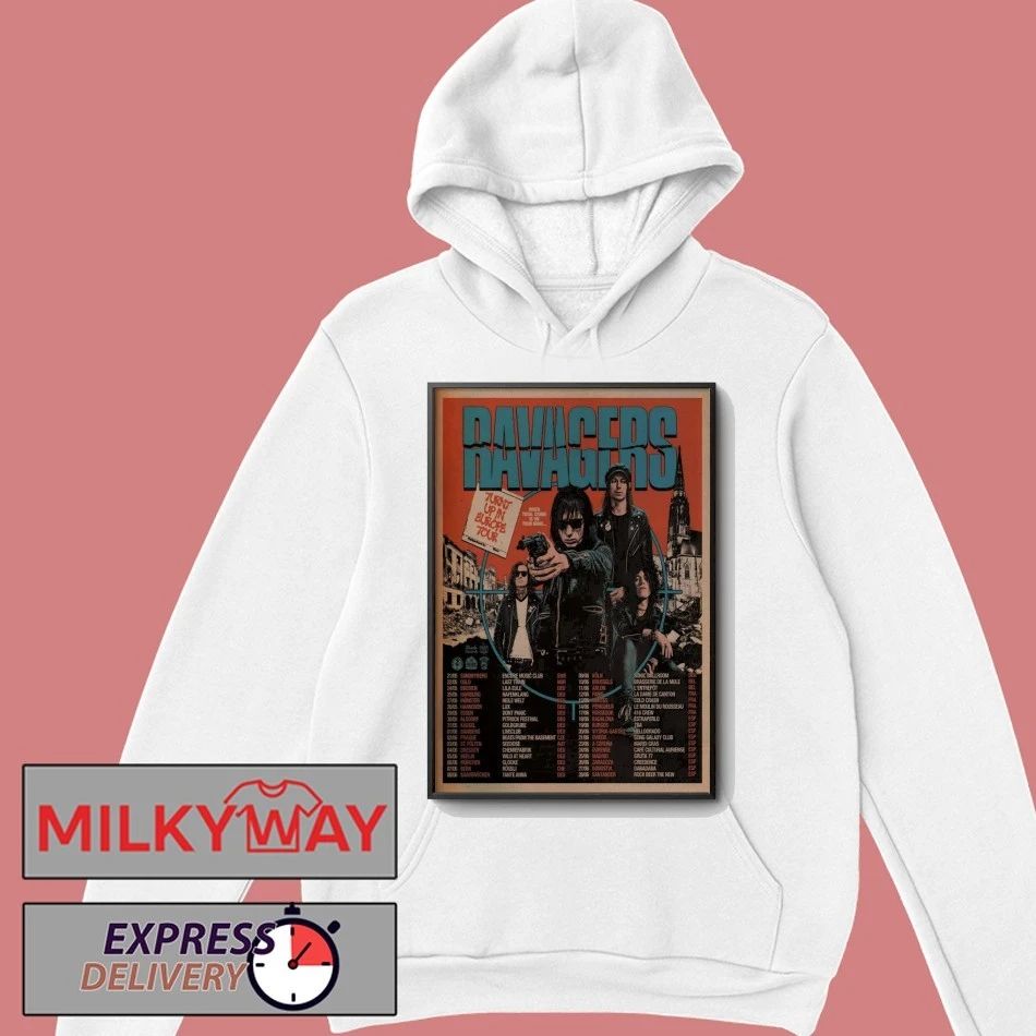 RAVAGERS Turnt Up In Europe Tour 2026 Poster shirt