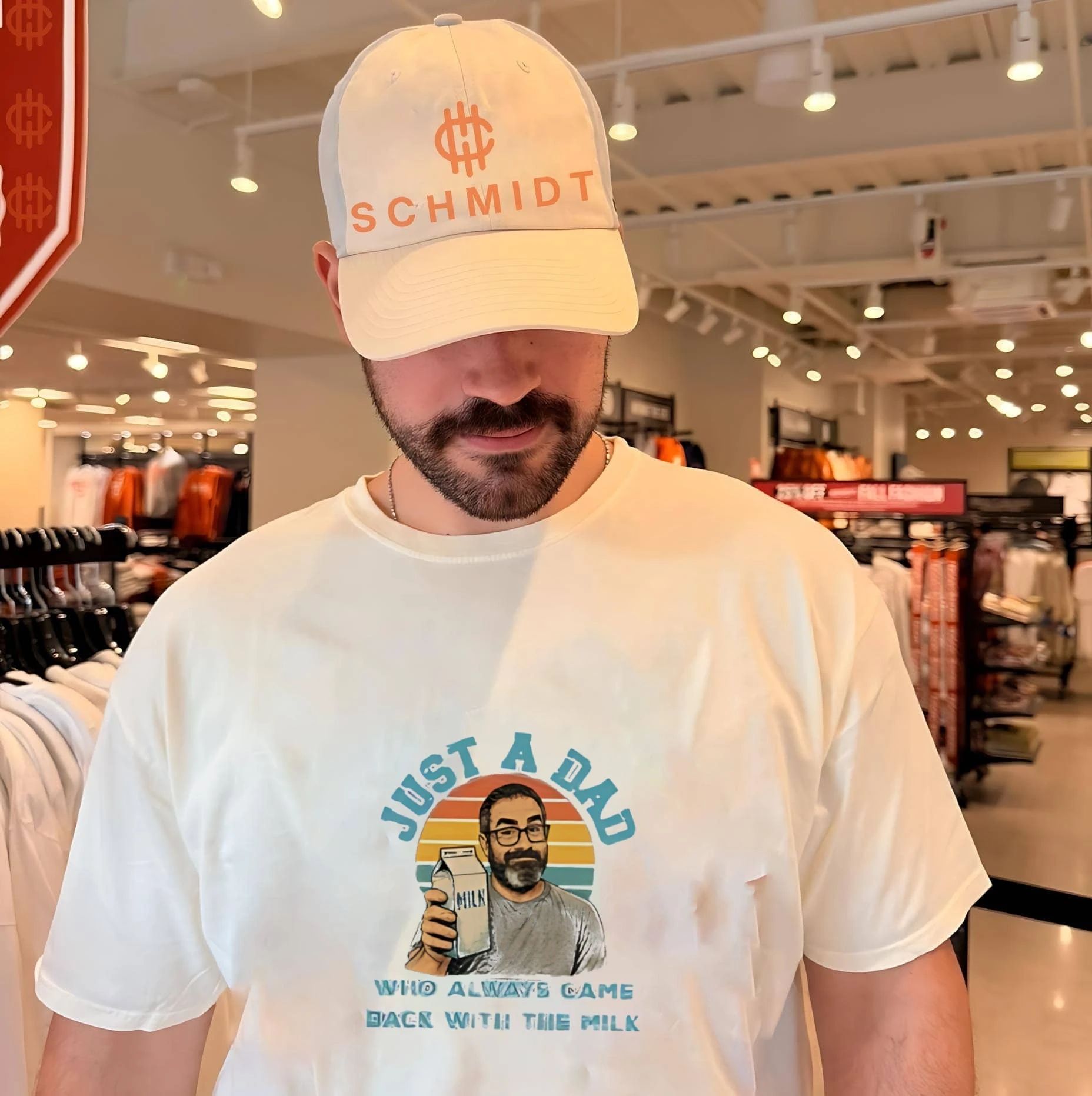 Just a dad who always came back with the milk meme shirt
