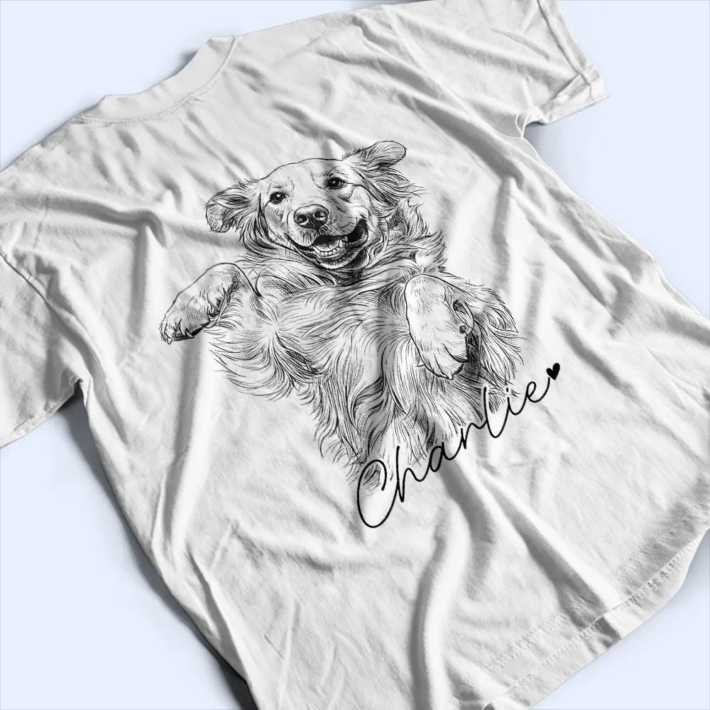 Custom Photo Pencil Sketch Forever In My Heart Memorial - Personalized T Shirt