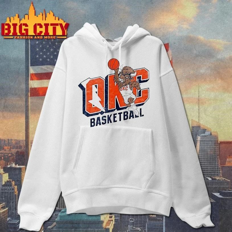 Rumble Oklahoma City Thunder Basketball Nba Okc Basketball White Shirt
