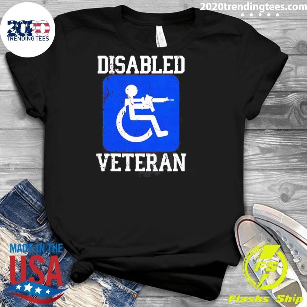 Disabled Veteran Distressed Military Armed Forces Shirt