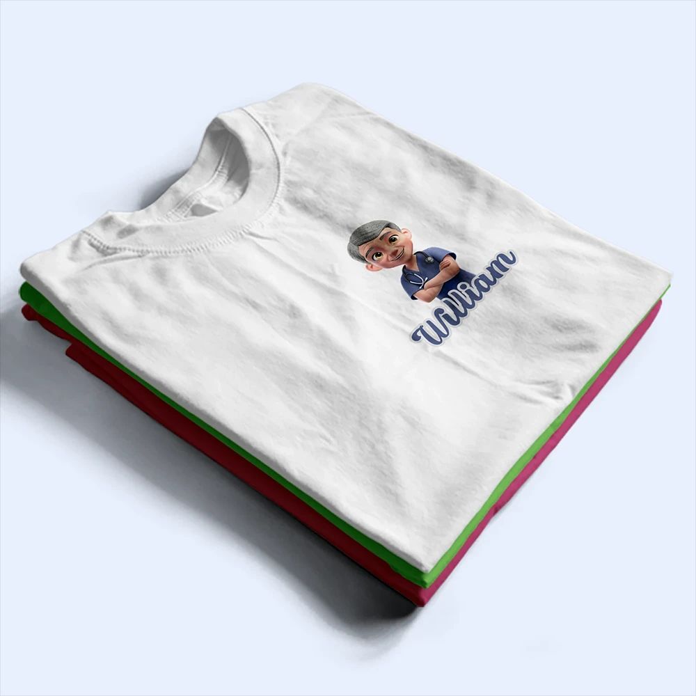 3D Effect Nurse Name - Personalized T Shirt