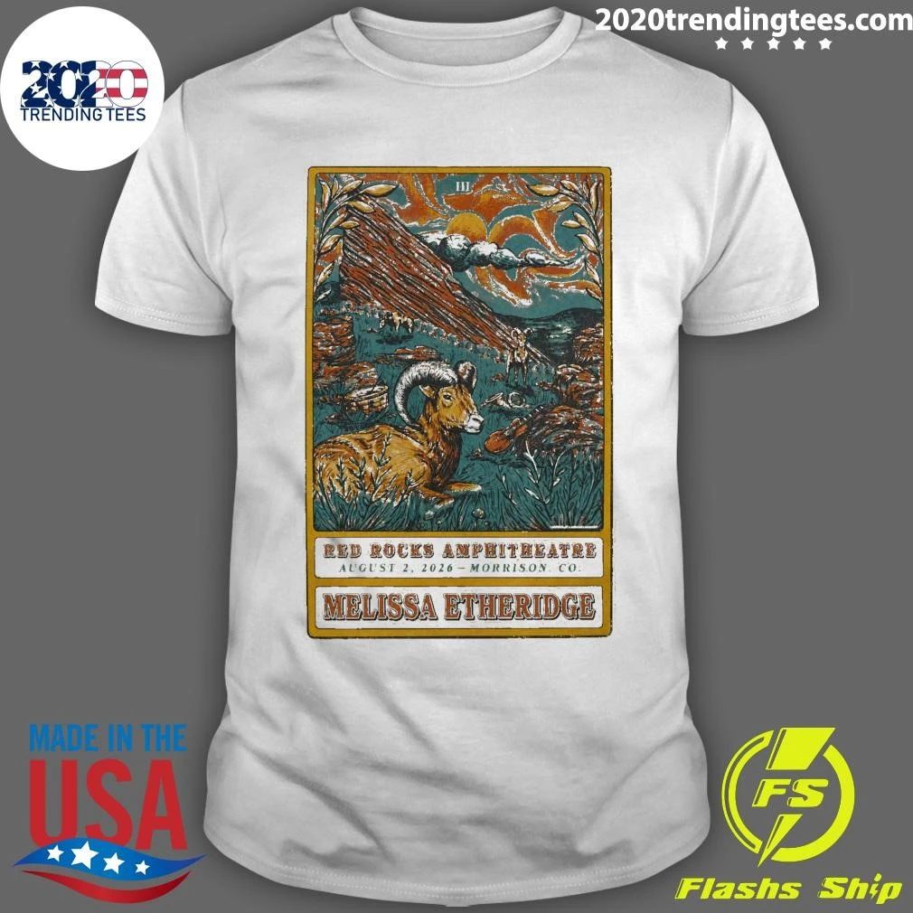 Melissa Etheridge Red Rocks Morrison Co 2026 Concer Shirt