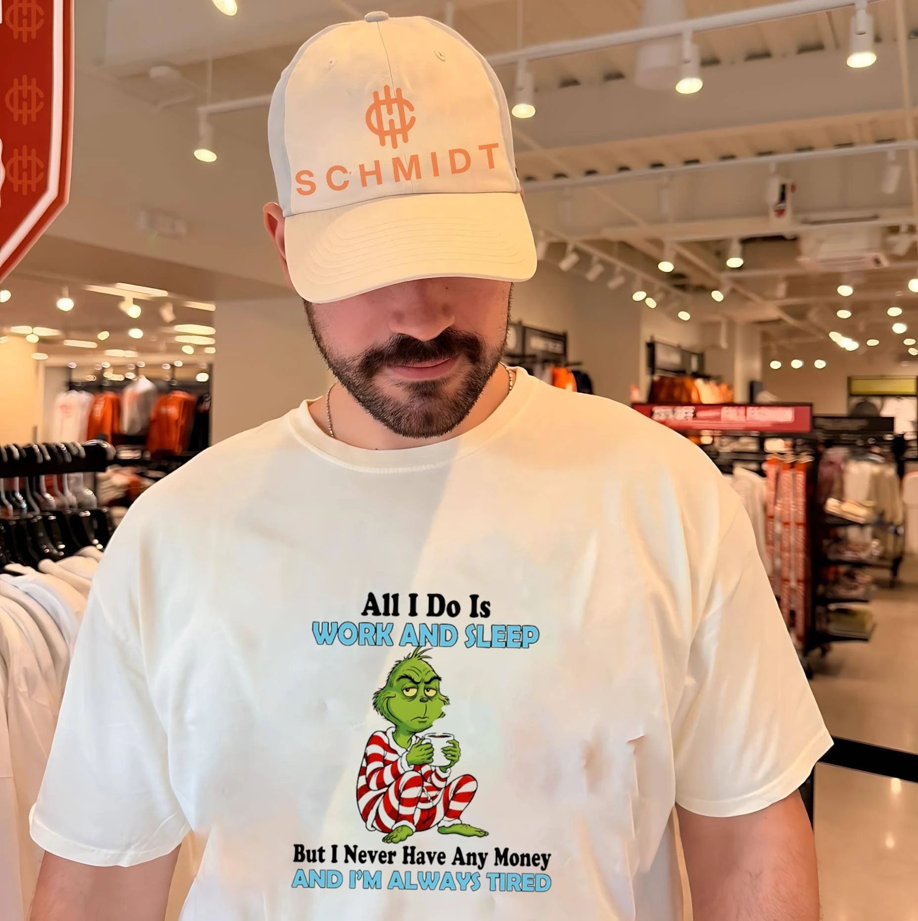 The Grinch work and sleep but never have any money and always tired shirt