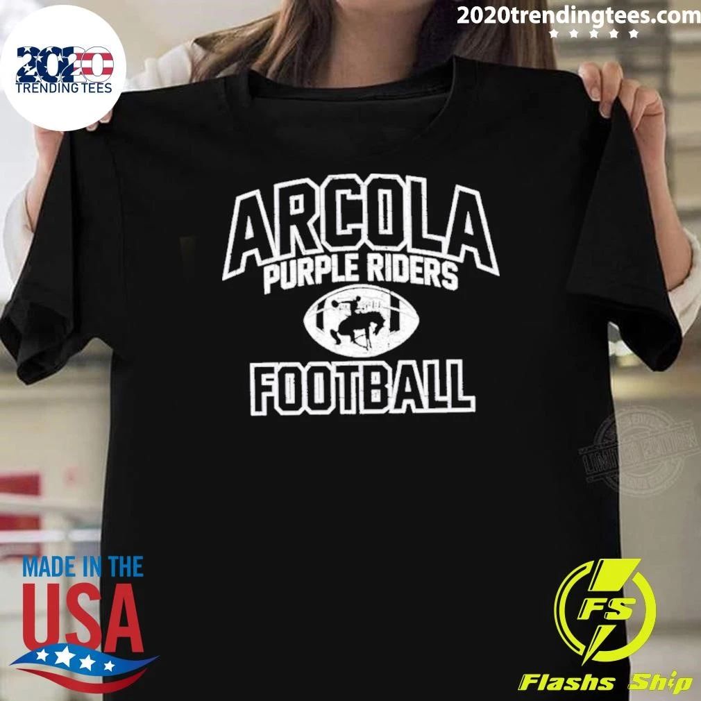 Arcola Purple Riders Football Logo 2026 Shirt