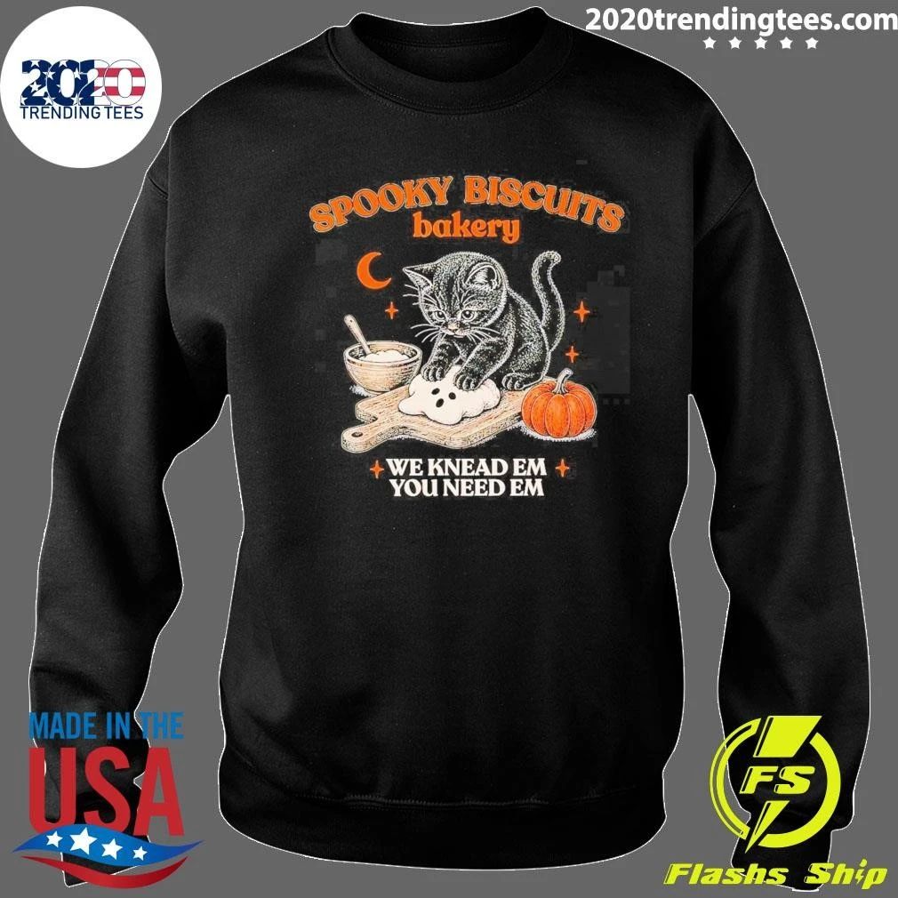 Cat Spooky Biscuits Bakery We Knead Em You Need Em Shirt