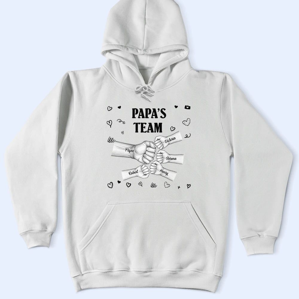 Daddy's Team Fist Bump - Personalized T Shirt