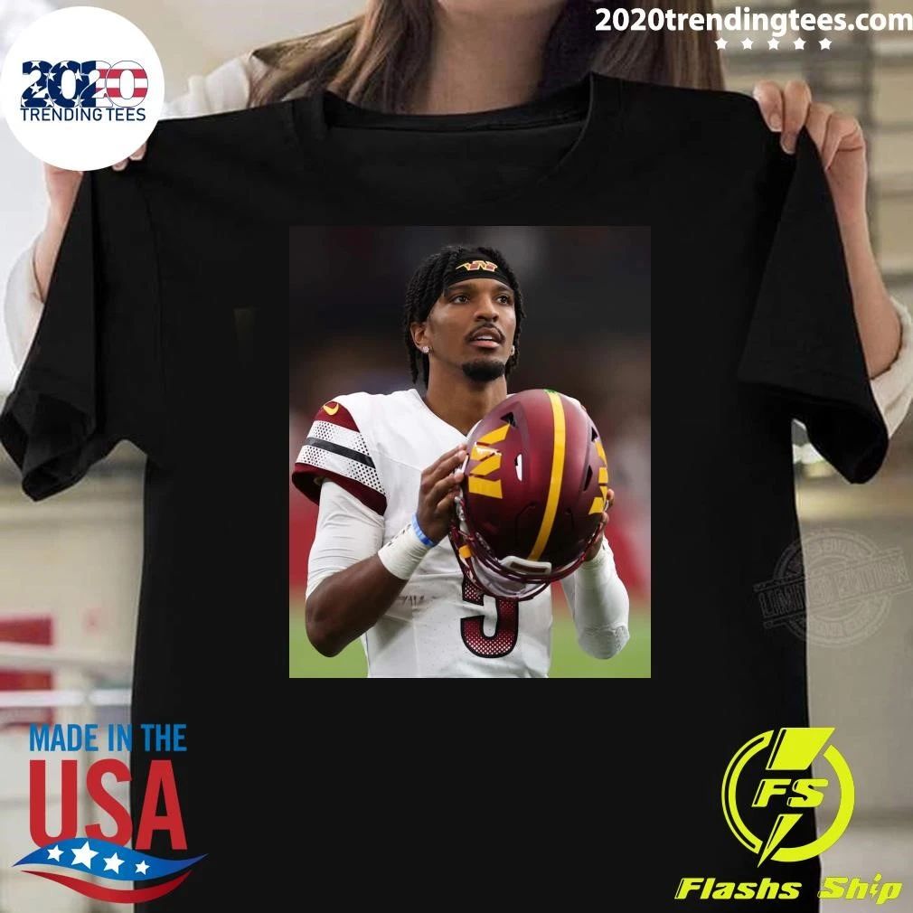 Washington Commanders Quarterback Jayden Daniels Football Player Portrait Shirt