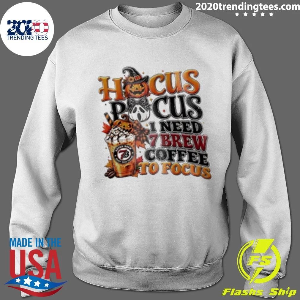 Hocus Pocus I Need 7 Brew Coffee To Focus Halloween Shirt