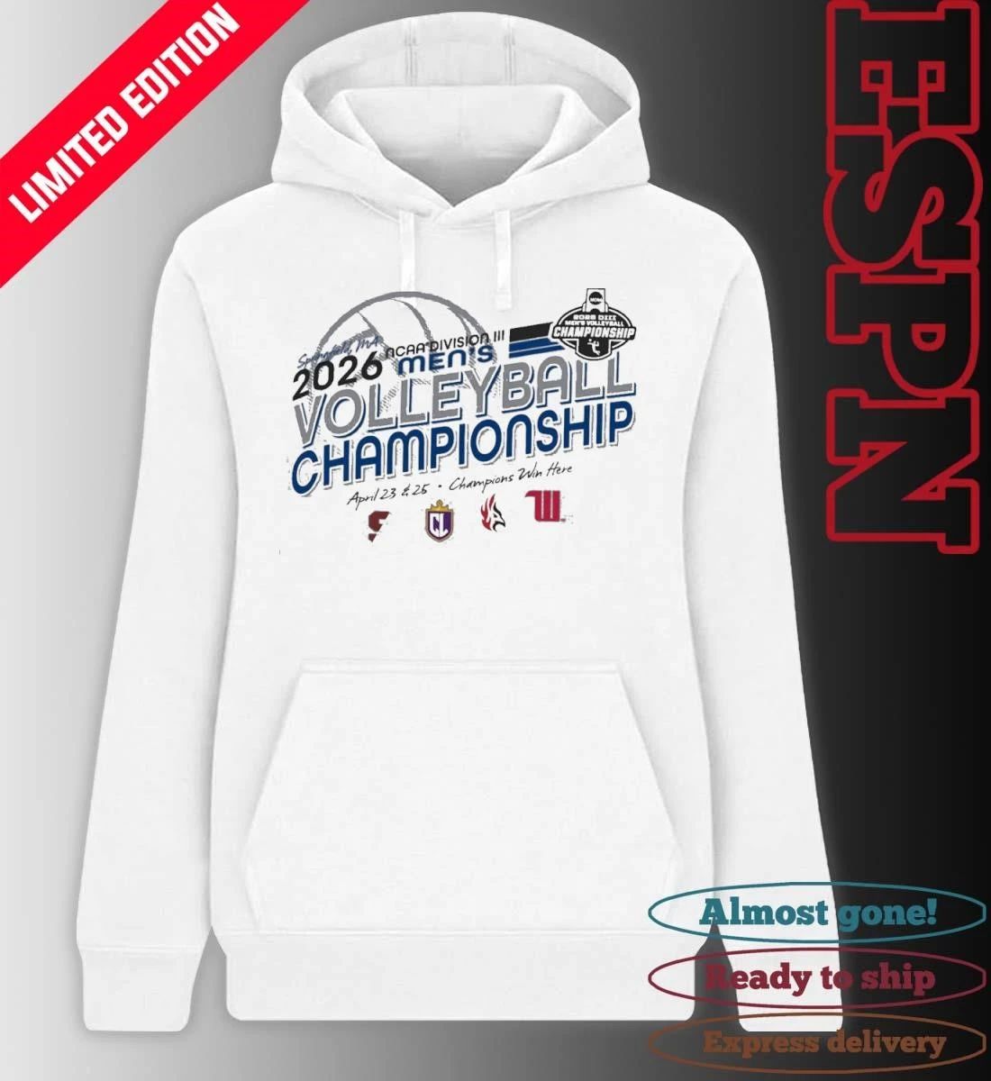 4 Teams 2026 NCAA Division III Volleyball Champions April 23-25 Champions Win Here T-Shirt