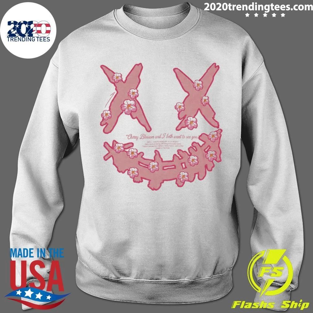 Kaos Ric Ricky Is Clown X Embroidery Sakura Pink Shirt
