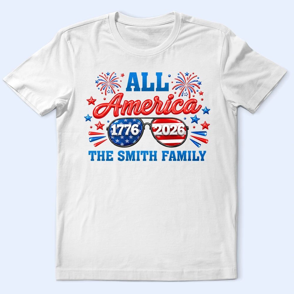 America 250 All American Family - Personalized T Shirt