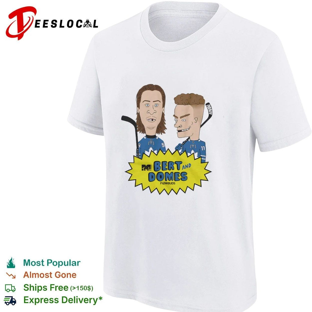 Bert and Domes Toronto Maple Leafs Beavis and Butt-Head T-shirt