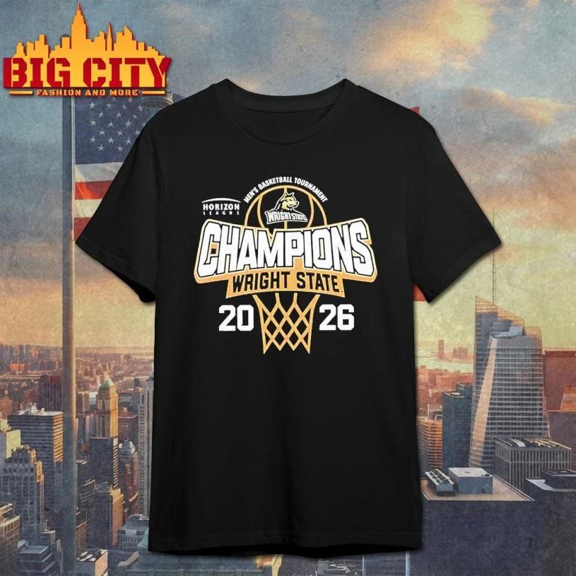 Wright State Raiders 2026 Horizon League Men’s Basketball Tournament Champions Shirt