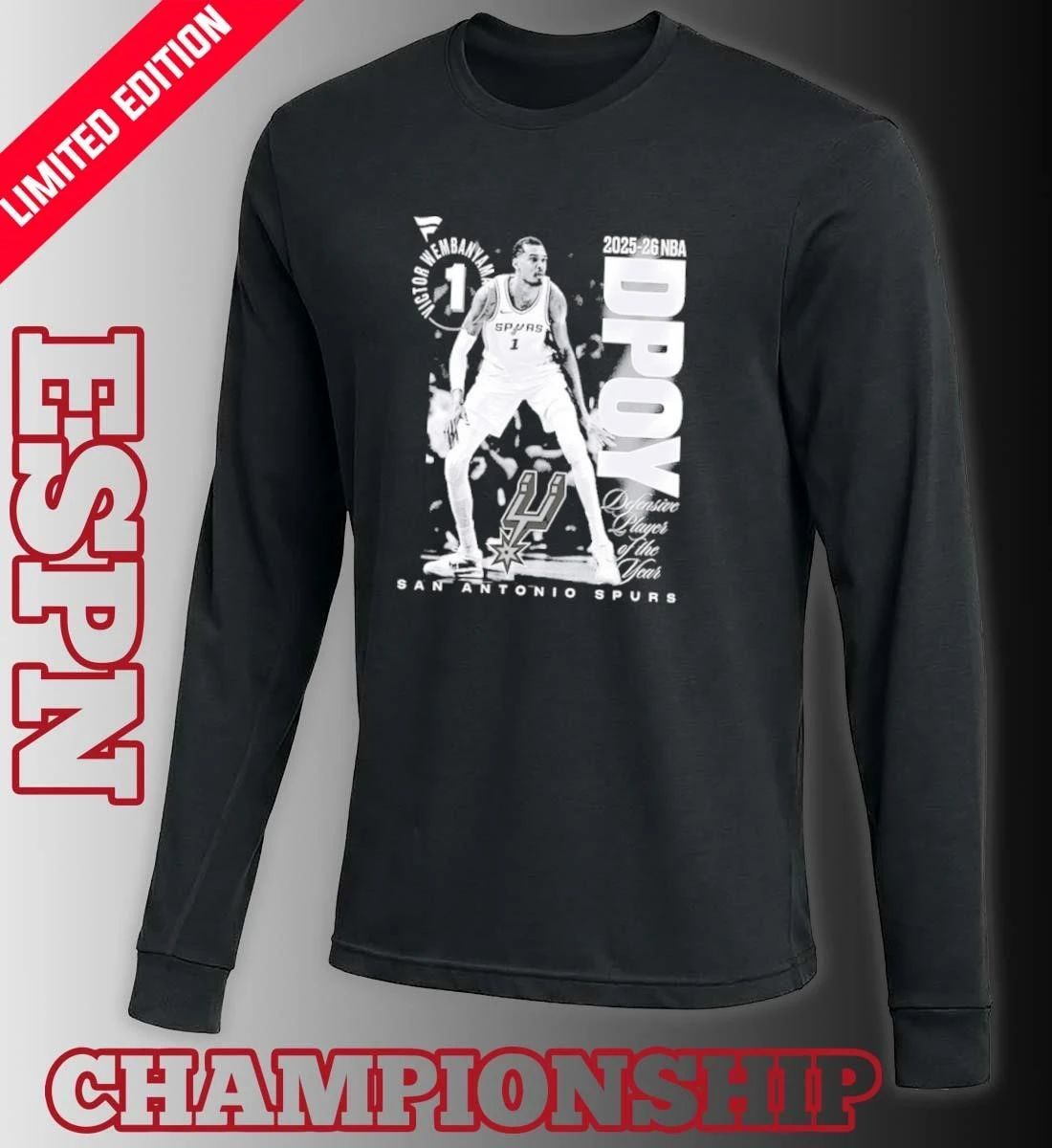 Victor Wembanyama San Antonio Spurs 2025-26 NBA Defensive Player of the Year Legacy T-Shirt
