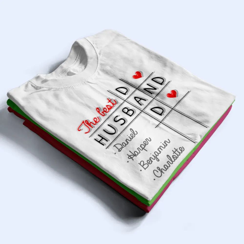 The Best D Husband Dad Funny Kid Name Word Game - Personalized T Shirt
