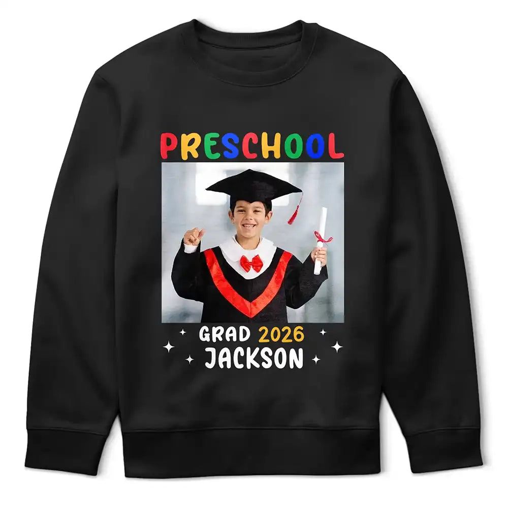 Custom Photo Family Matching Pre-K Kindergarten Graduation - Personalized T Shirt