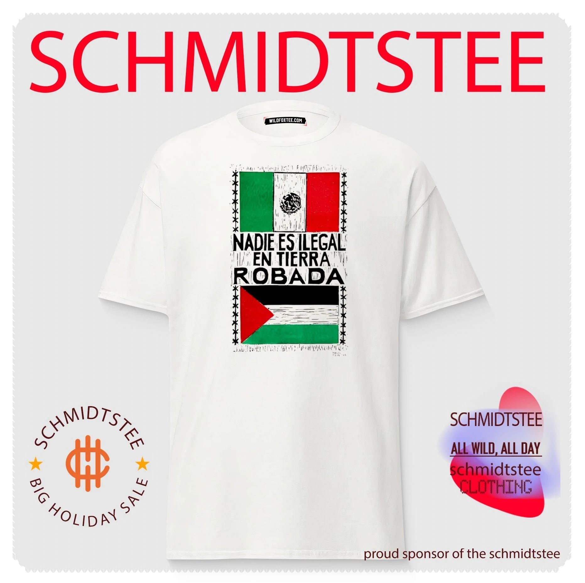 Nadie es ilegal en tierra robada Italian flag shirt