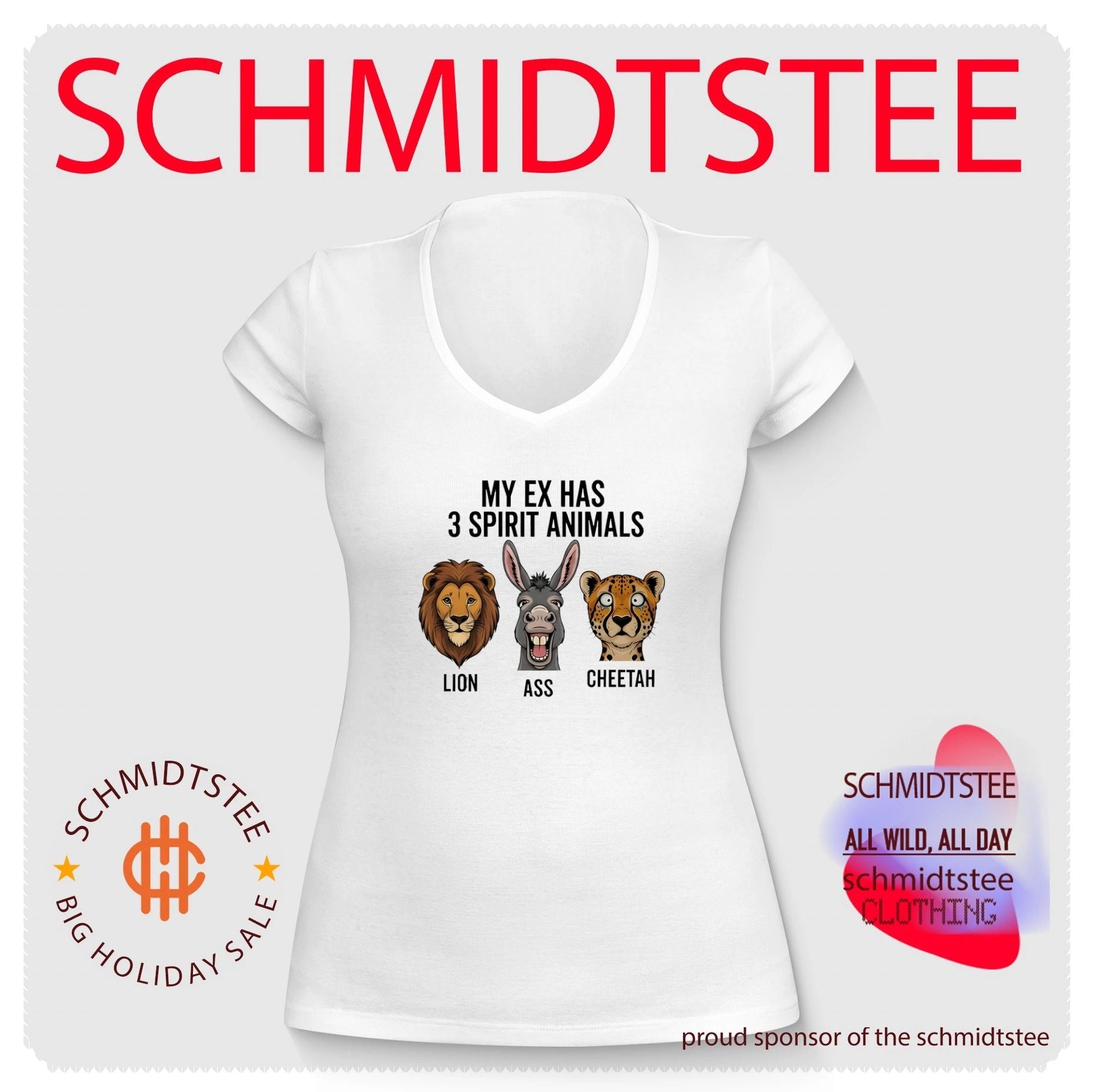 My ex has 3 spirit animals lion ass cheetah shirt