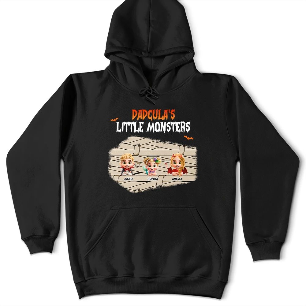 Dadcula Momster Ghoulma Of Little Monsters - Personalized T Shirt