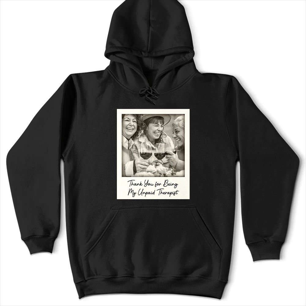 Custom Photo Besties Gray Scale Right In The Throat - Personalized T Shirt