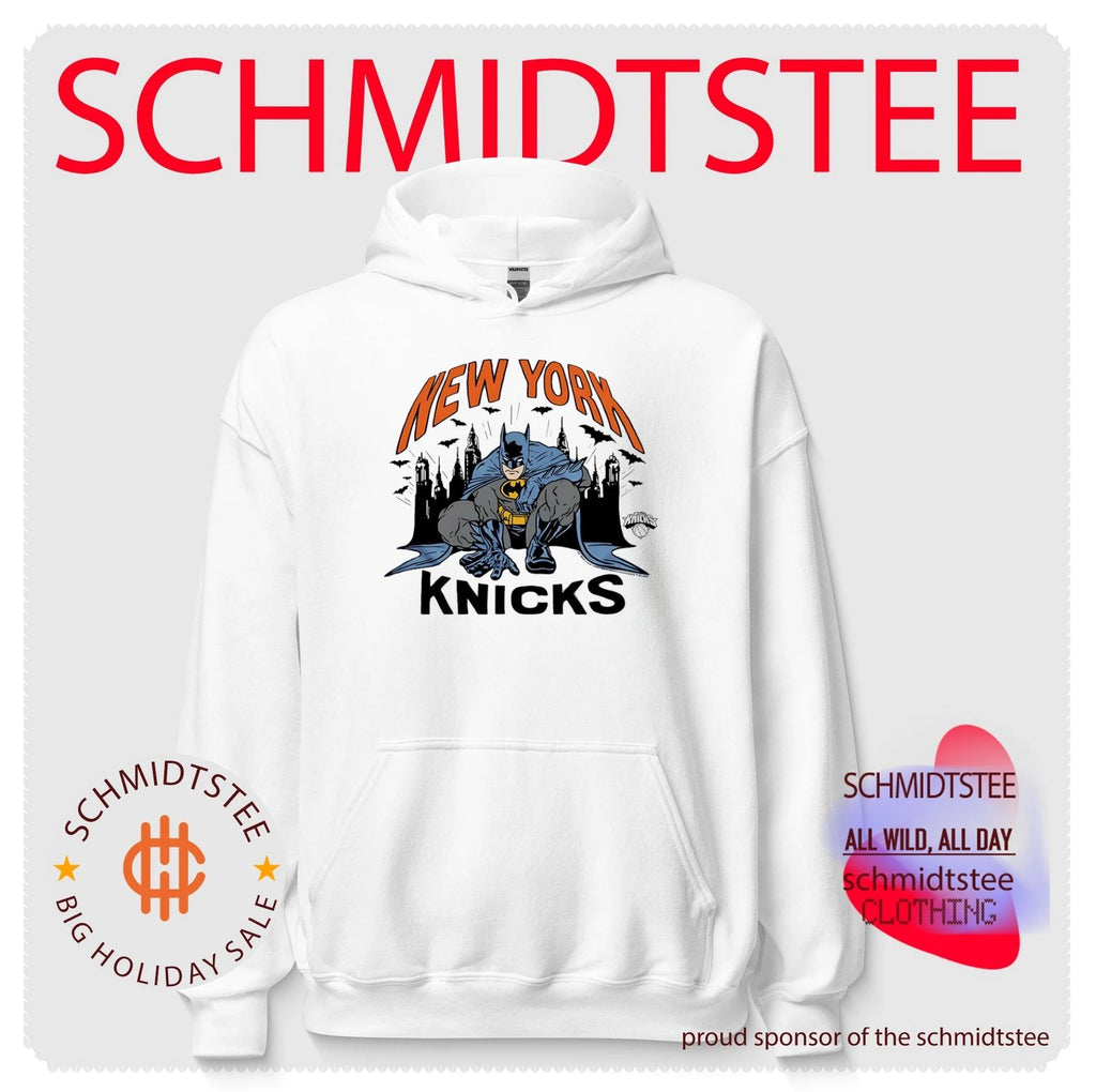 New York Knicks features Batman skyline graphic shirt
