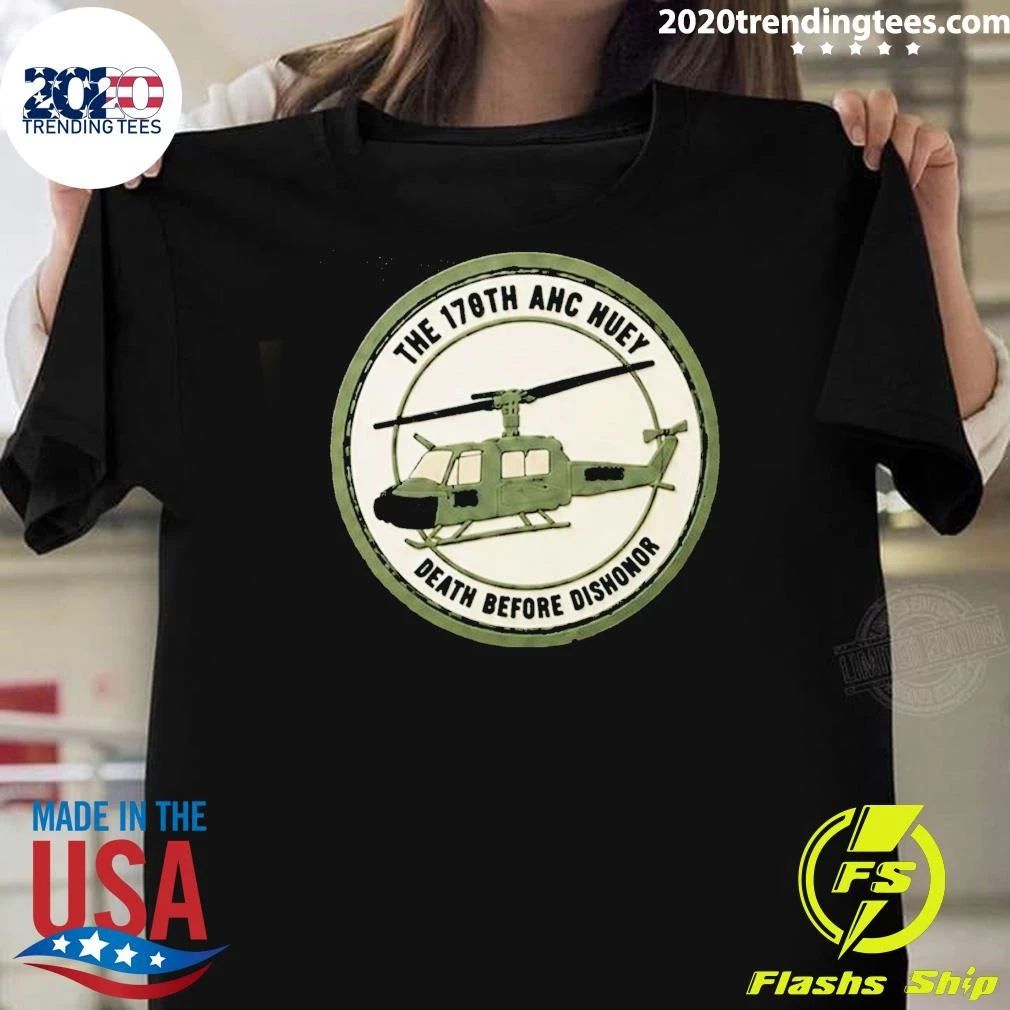 Aaron Rodgers With The 170th Ahc Huey Death Before Dishonor Shirt