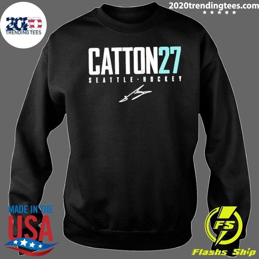 Berkly Catton 27 Seattle Krake Hockey Signature Shirt