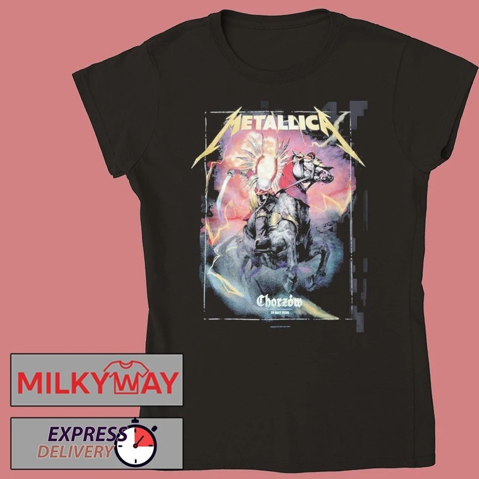 Metallica M72 Chorzów 2026 Pop Up Shop Tee In Chorzów Poland On 19 May 2026 At Stadion Slaski The Death Winged Hussars Two Sided T-Shirt