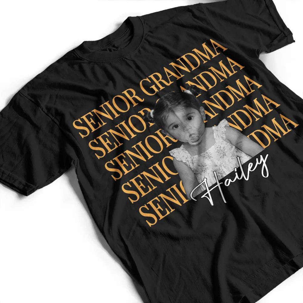 Custom Photo Childhood Senior Mom - Personalized T Shirt