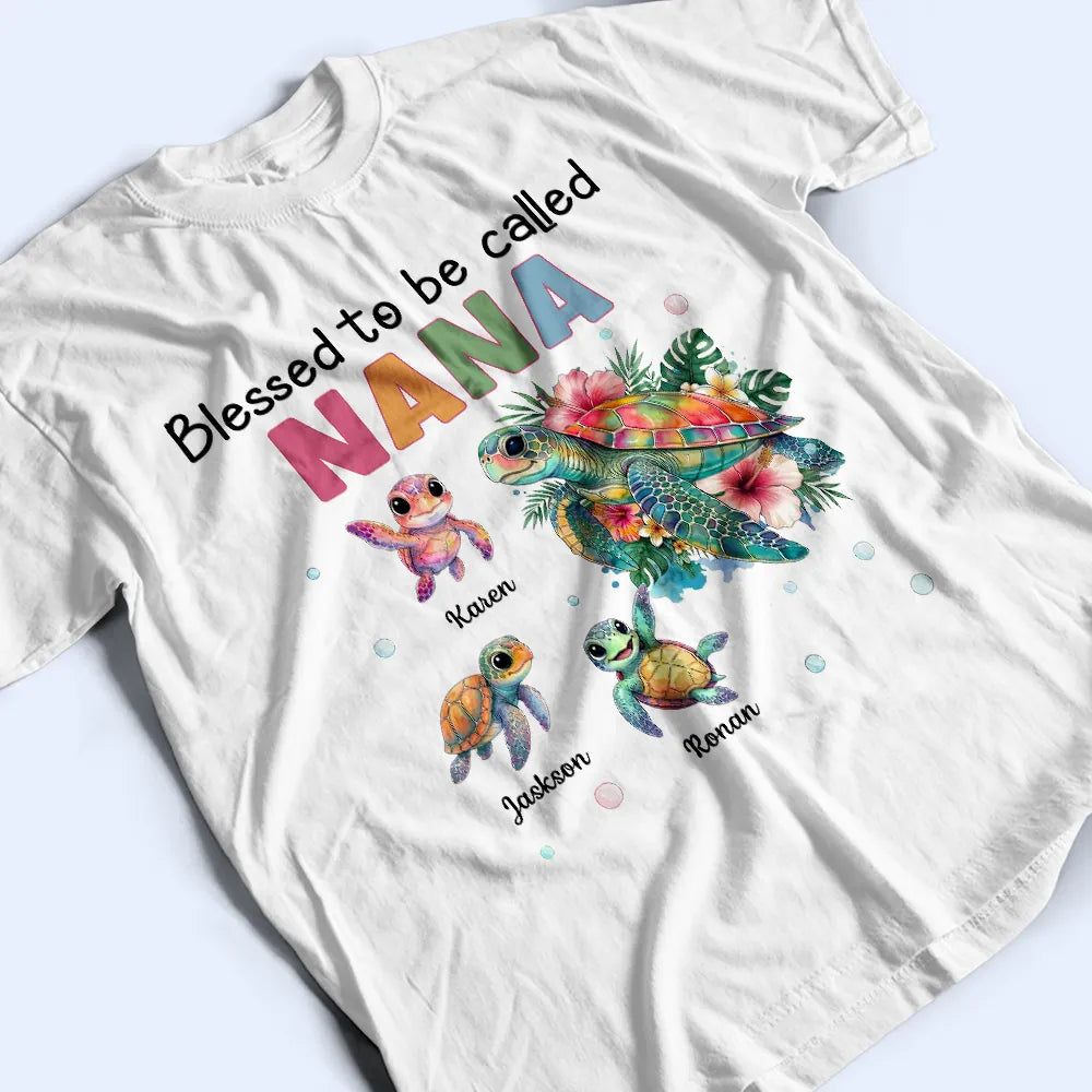 Blessed To Be Called Grandma Sea Turtle - Personalized T Shirt