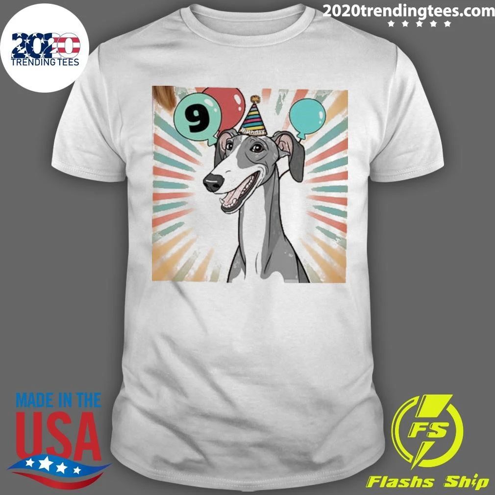 Dog Personalized Greyhound Birthday Shirt