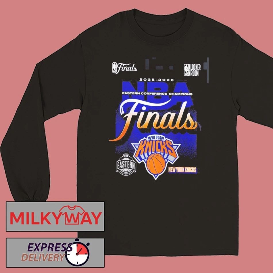 New York Knicks Fanatics 2026 NBA Eastern Conference Champions Locker Room T-Shirt