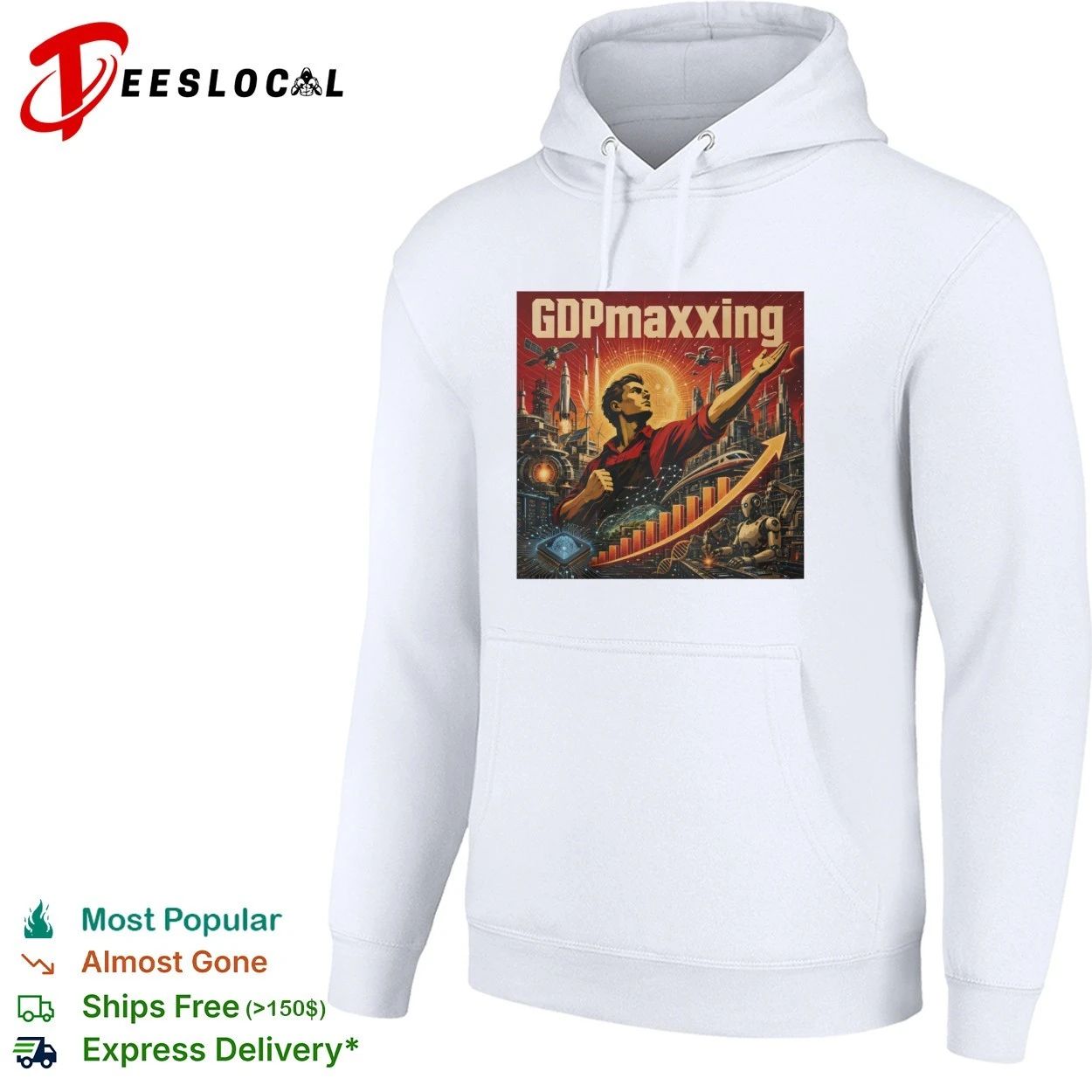 GDPmaxxing economics futurism growth technology T-shirt