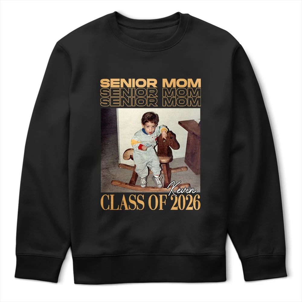 Custom Photo Senior Mom Graduation Vintage Photo - Personalized T Shirt