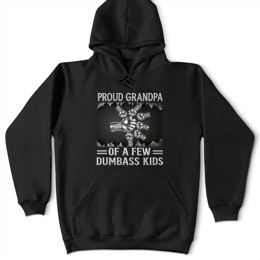 Metal Effect Proud Dad Of A Few Kids - Personalized T Shirt