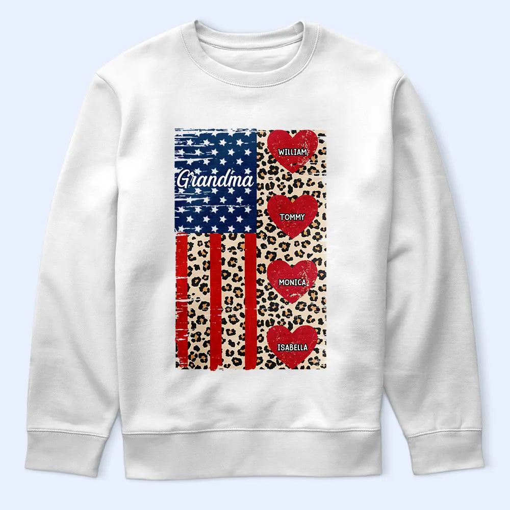 Stars & Stripes Grandma Mimi - Personalized T Shirt