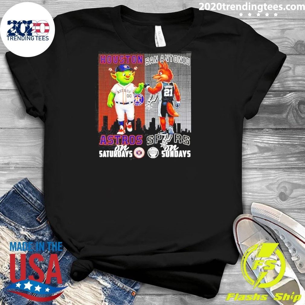 Houston Astros On Saturdays And San Antonio Spurs On Sundays Shirt