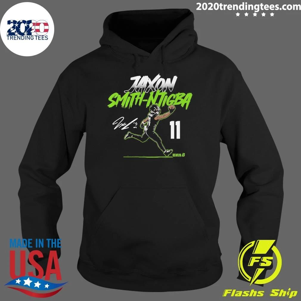 Jaxon Smith-Njigba Name Number Pose Signature Shirt