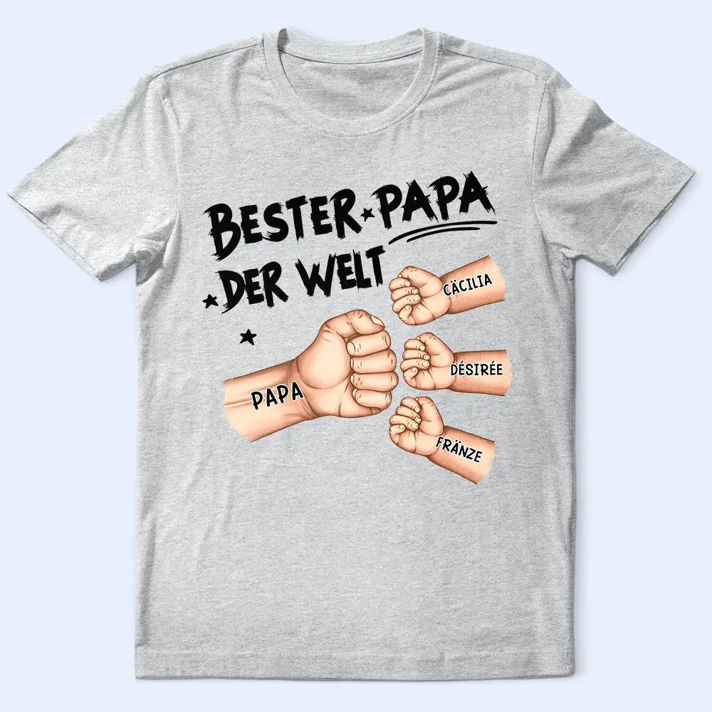 Ghettofaust Bester Papa Opa Der Welt - Personalisiertes T Shirt