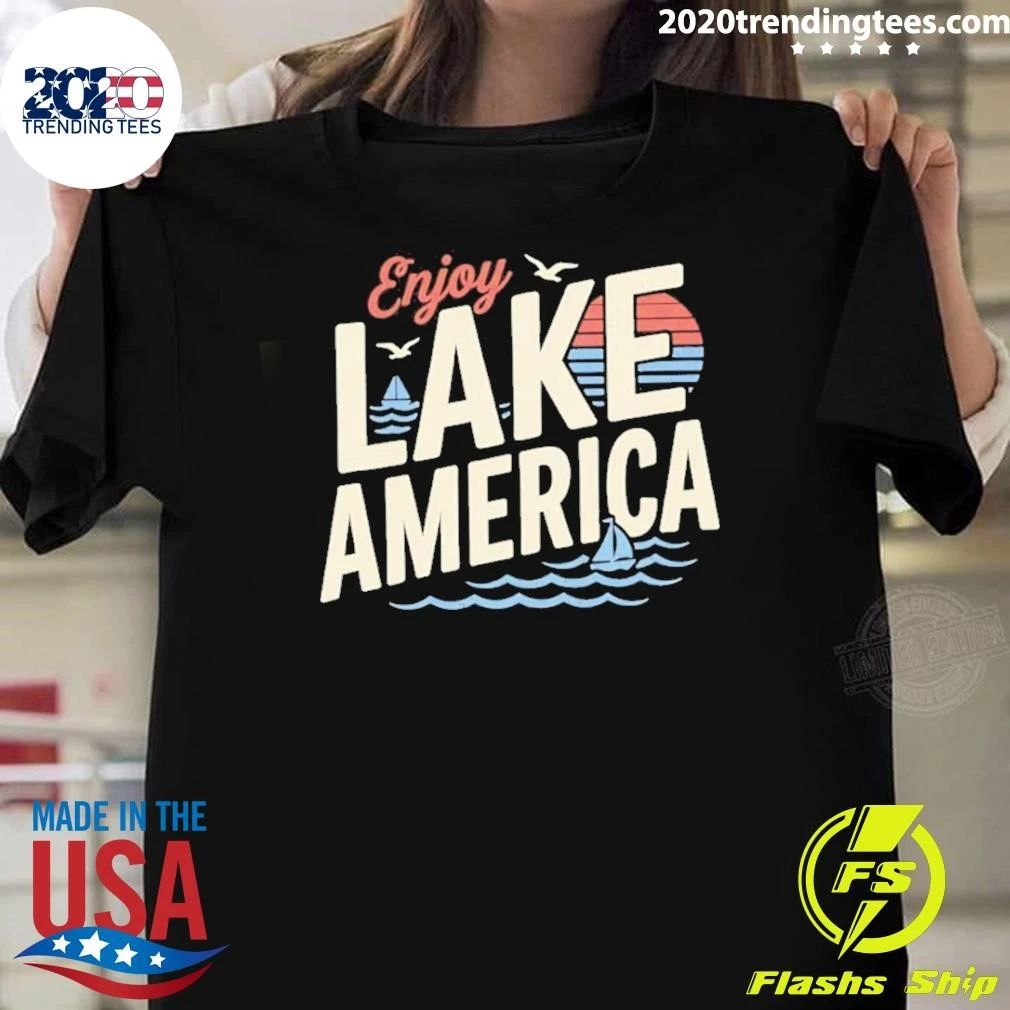Enjoy Lake America Retro Sunset Shirt
