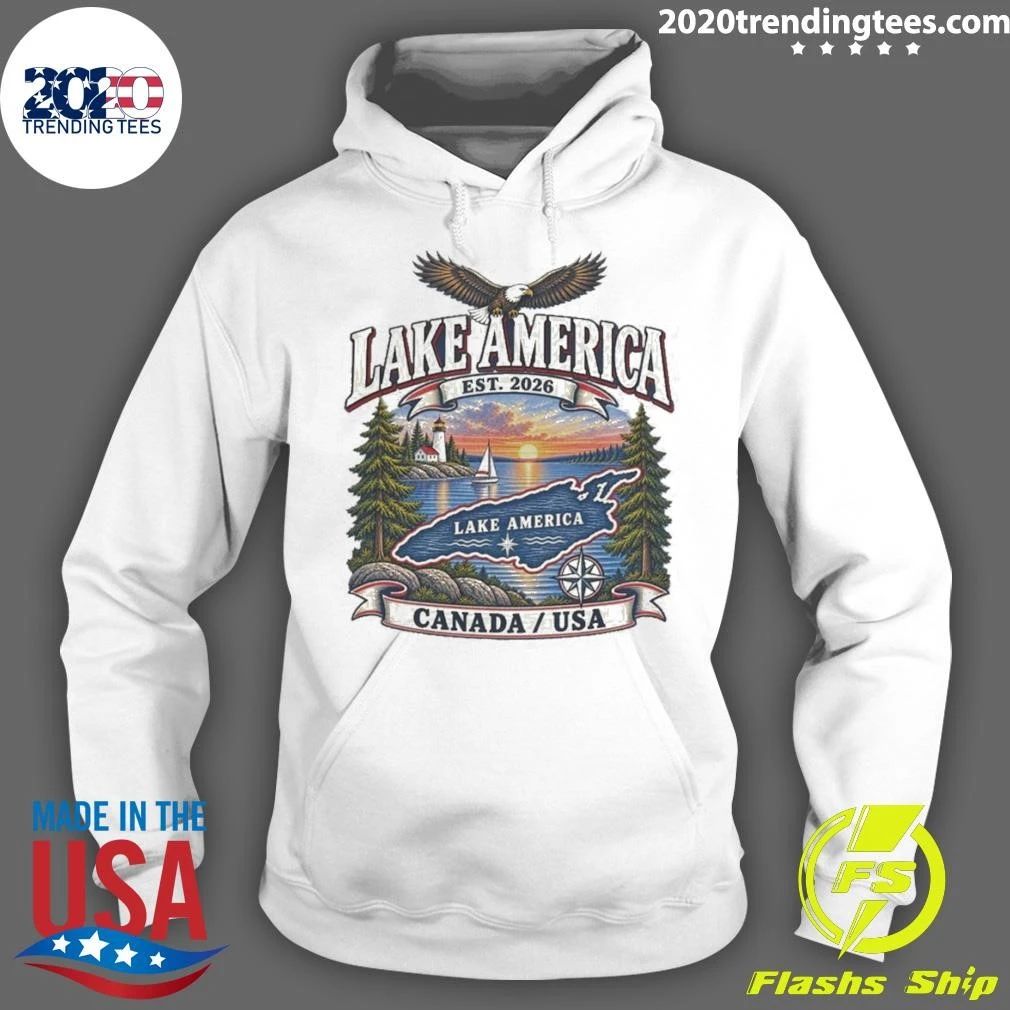 Lake America Est. 2026 Great Lakes Graphic Patriotic USA shirt