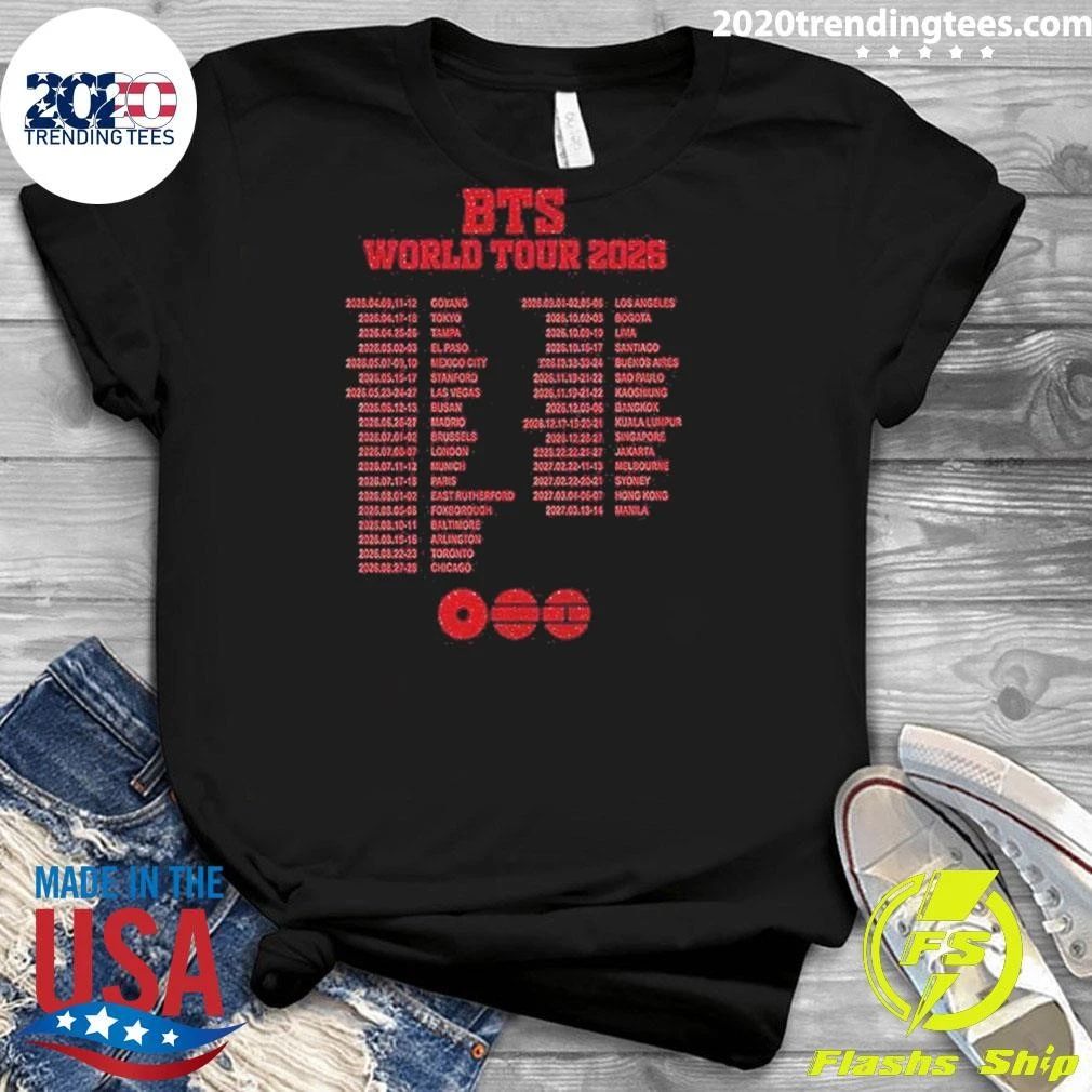 Bts World Tour Arirang 2026 Dates Shirt