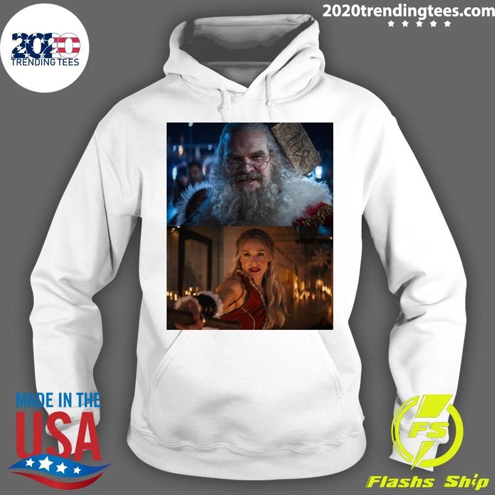 Kristen Bell as Mrs. Claus and David Harbour as Santa Claus in Violent Night 2 Shirt